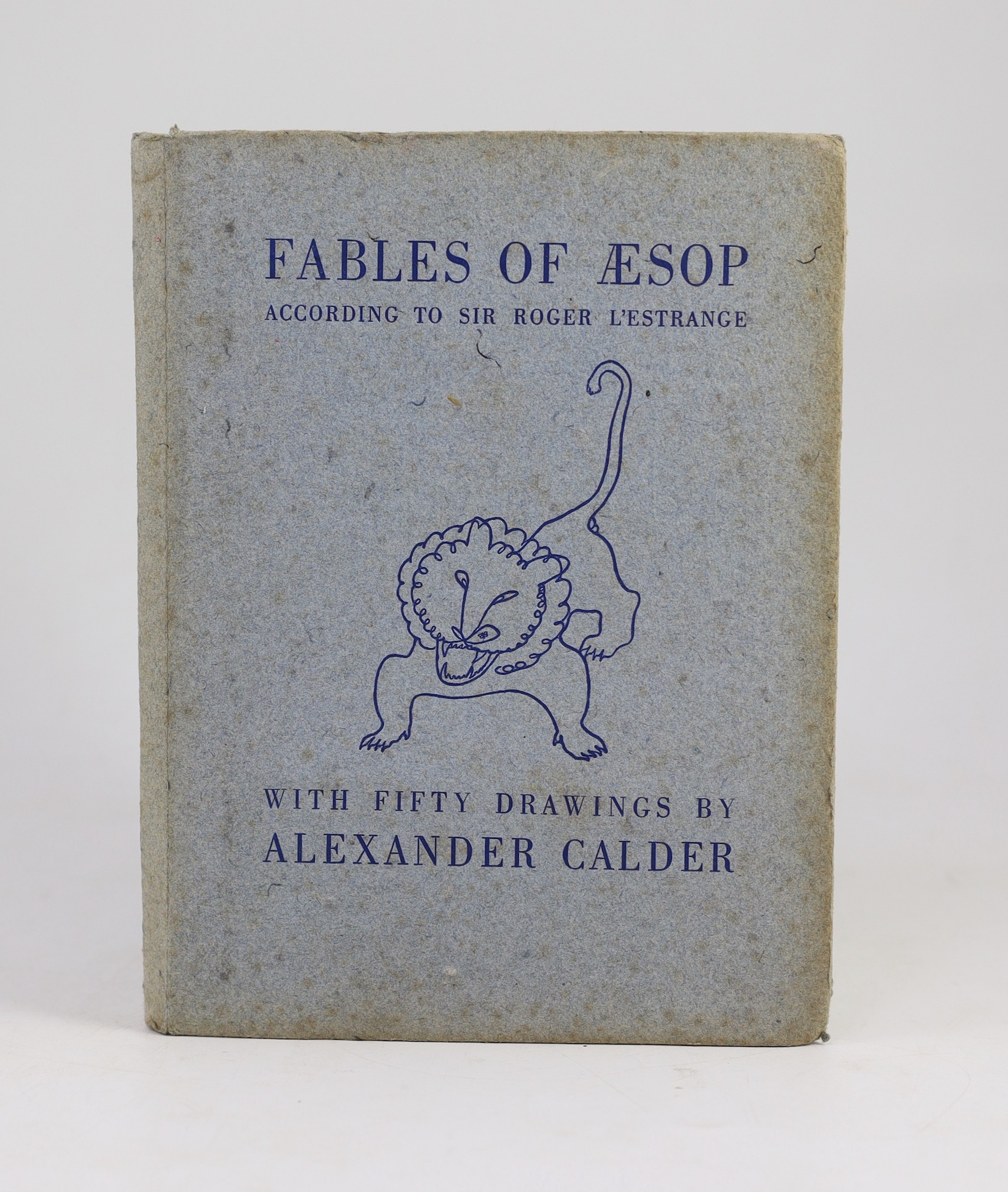 Aesop - Fables, one of 595, on Auverge handmade paper, illustrated by Alexander Calder, 4to, original boards in original d/j, Harrison of Paris, [1931]